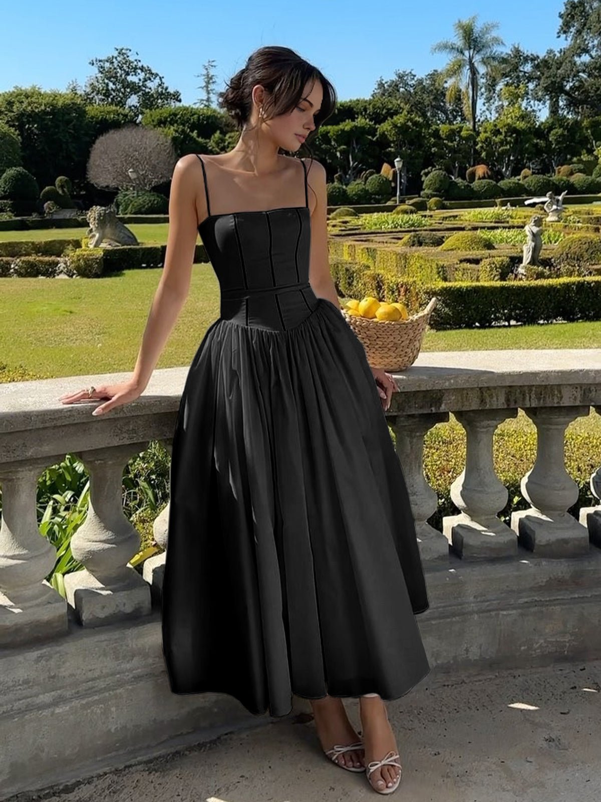 Serendipity Frenchy Flowy Uzun Elbise - Phentora