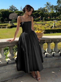 Serendipity Frenchy Flowy Uzun Elbise - Phentora