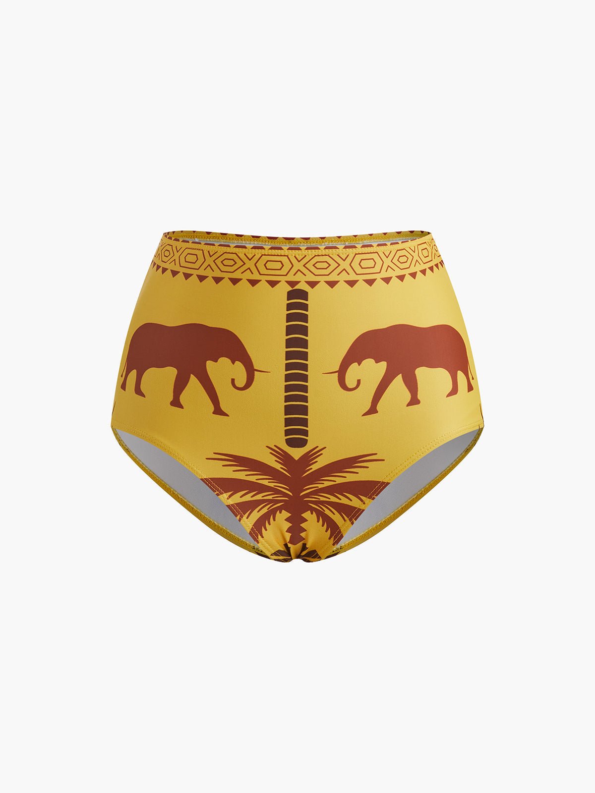 Vintage Yüksek Belli Tek Omuz Bikini Takımı - Phentora