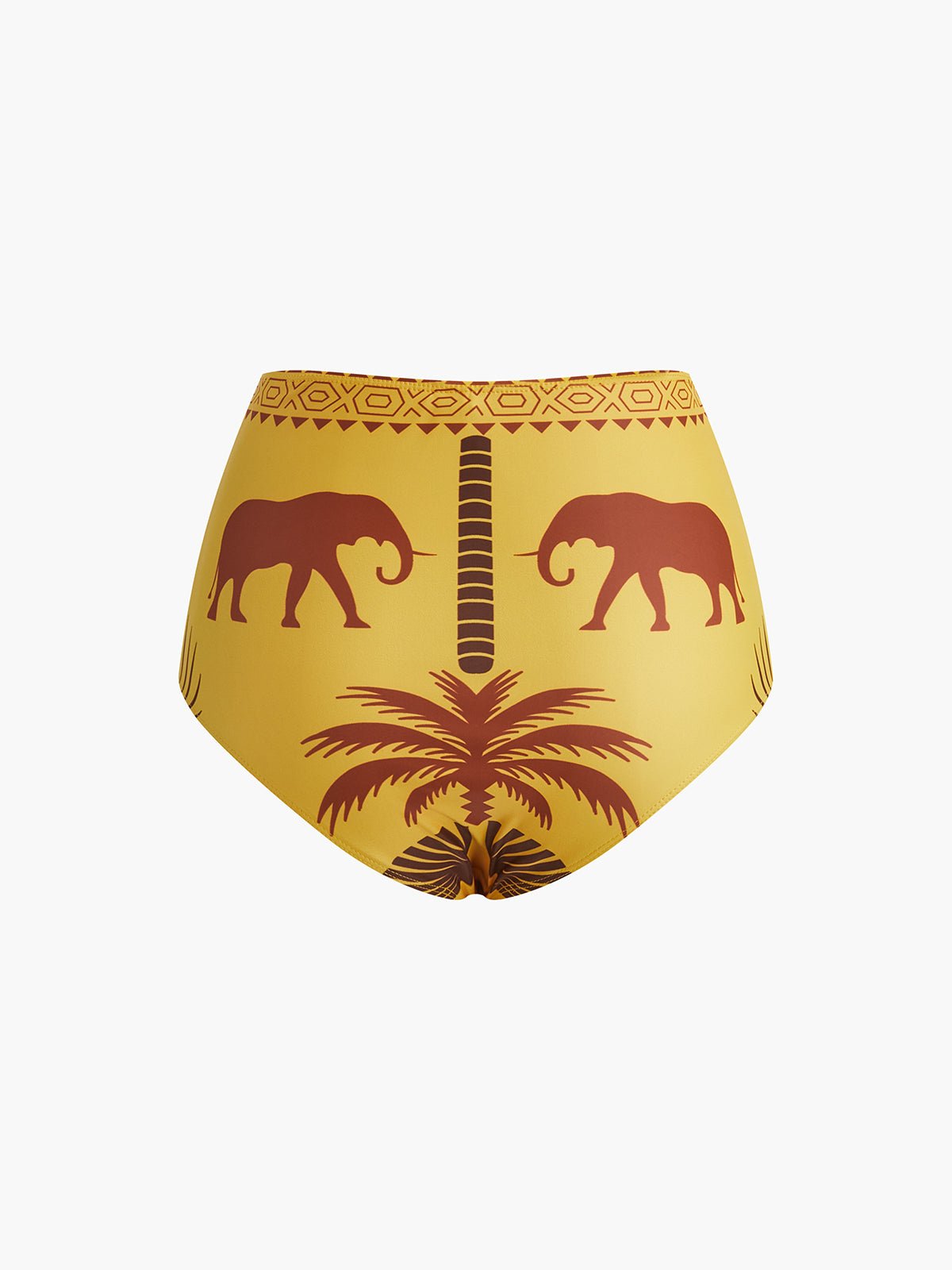 Vintage Yüksek Belli Tek Omuz Bikini Takımı - Phentora