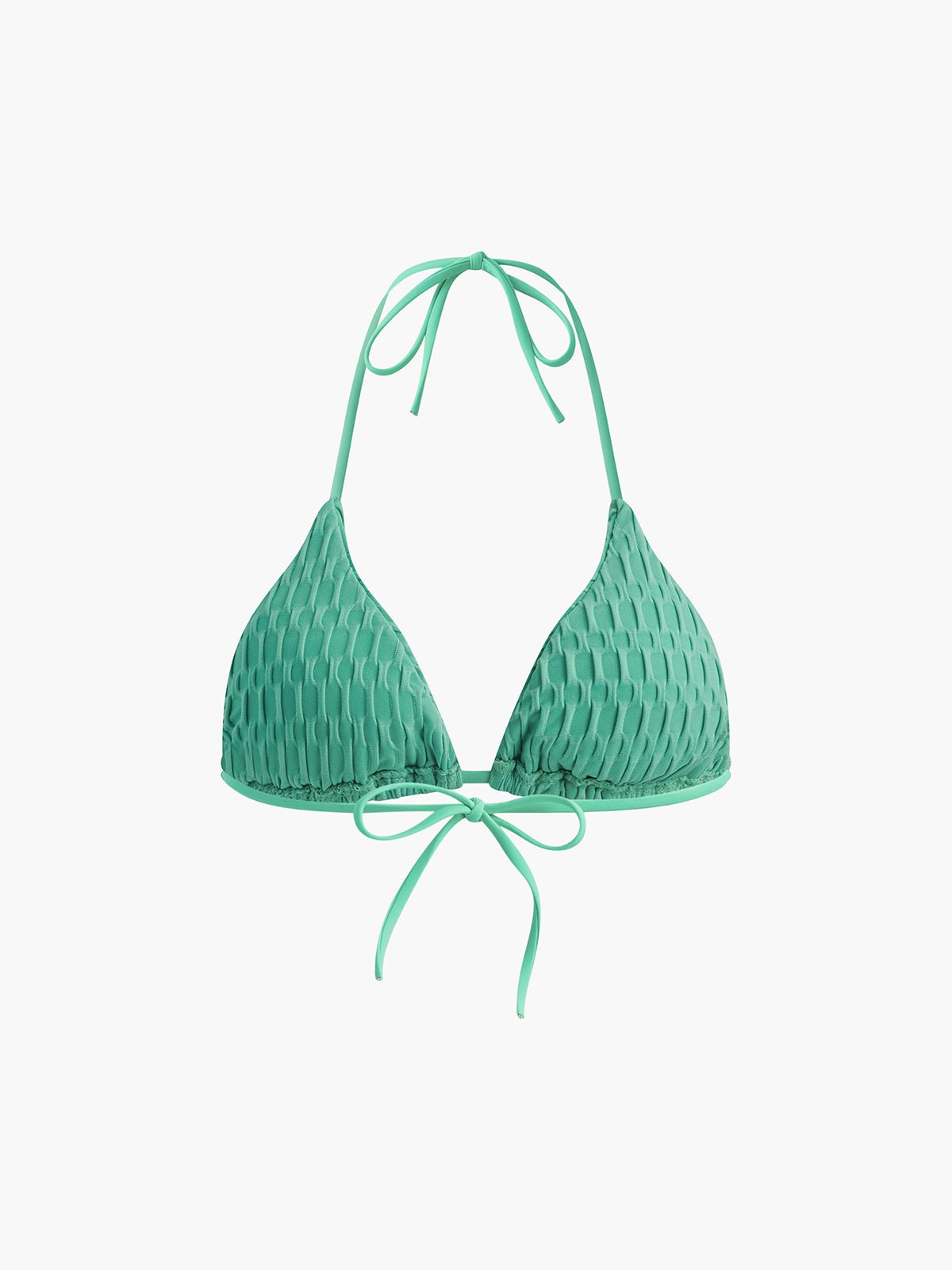 Düz Boyundan Bağlamalı Düğümlü Bikini Takımı - Phentora