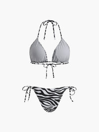 ZeSütyen Çizgili Üçgen Bikini Takımı - Phentora