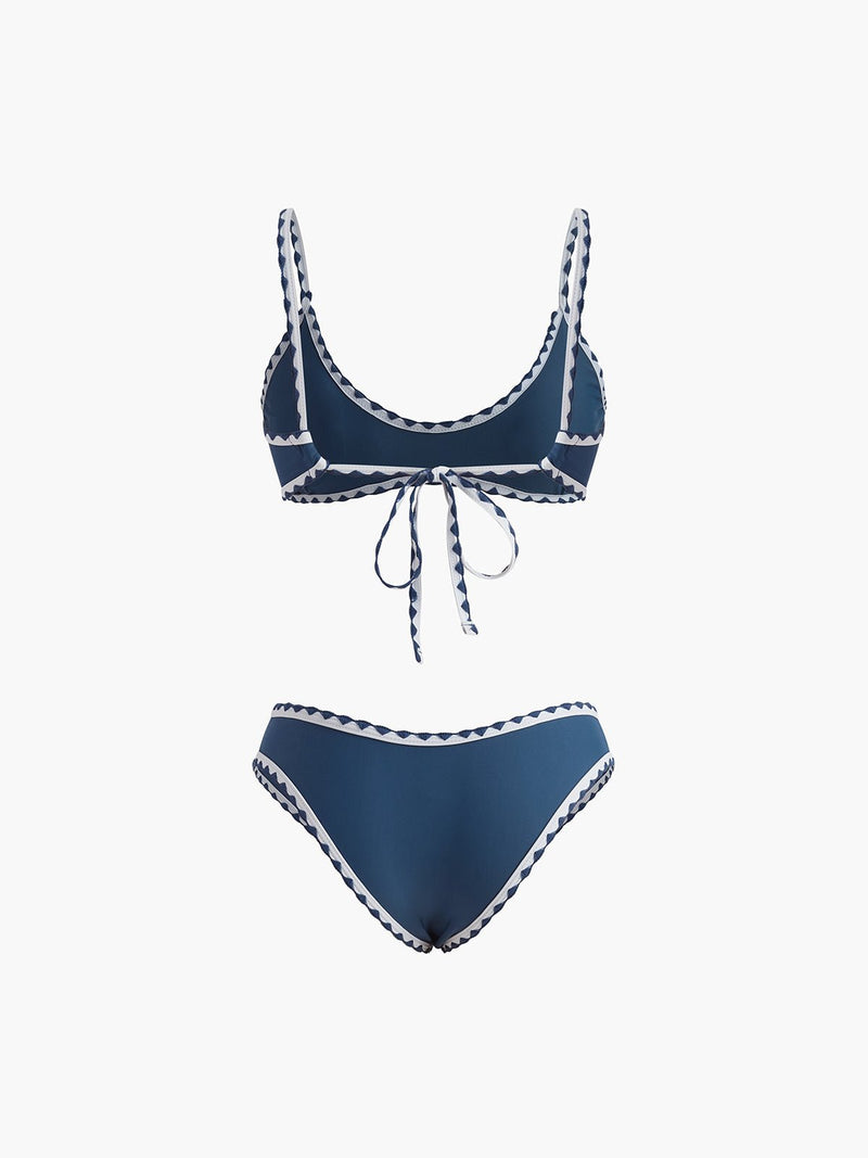 Kontrast Kesimli Düğümlü Bikini Takımı - Phentora