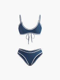 Kontrast Kesimli Düğümlü Bikini Takımı - Phentora