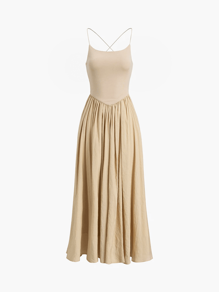 Open Back Midi Tank Elbise - Phentora
