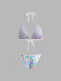 Baskılı Ayarlanabilir Bikini Seti - Phentora