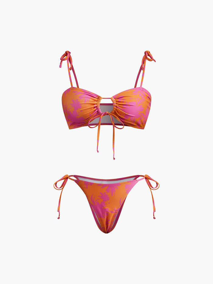 Baskılı Daire Kesimli Bikini Takımı - Phentora