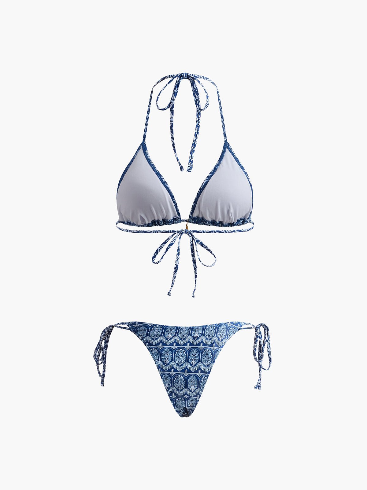 Baskılı Ayarlanabilir Askılı Bikini Takımı - Phentora