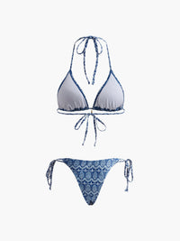 Baskılı Ayarlanabilir Askılı Bikini Takımı - Phentora