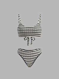 Çizgili Sırtı Bağlamalı Bikini Takımı - Phentora