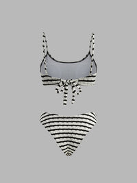 Çizgili Sırtı Bağlamalı Bikini Takımı - Phentora