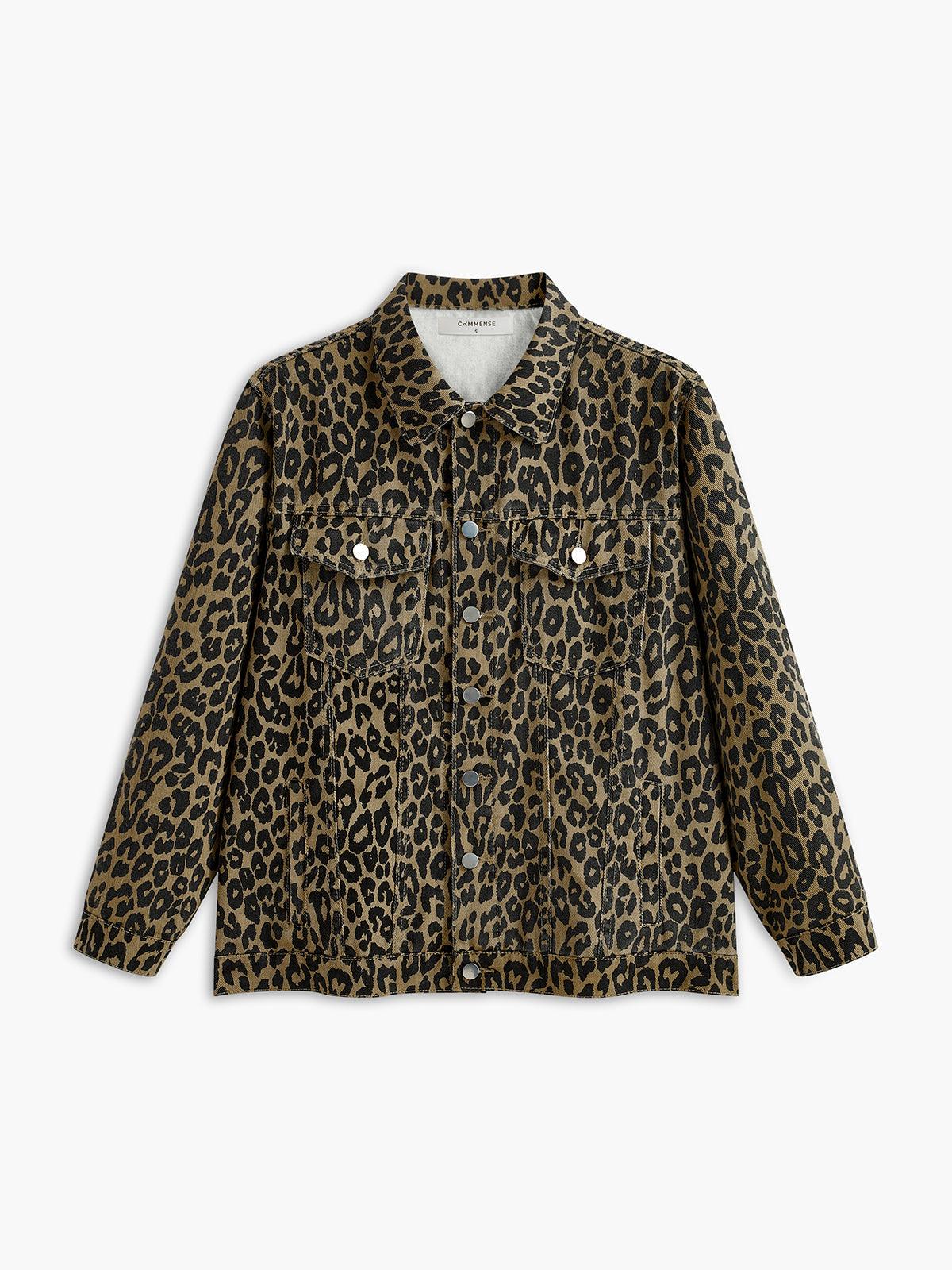 Leopar Desenli Essence Oversize Ceket - Phentora