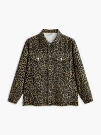 Leopar Desenli Essence Oversize Ceket - Phentora
