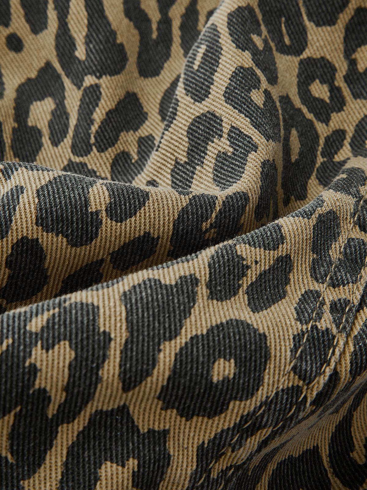 Leopar Desenli Essence Oversize Ceket - Phentora