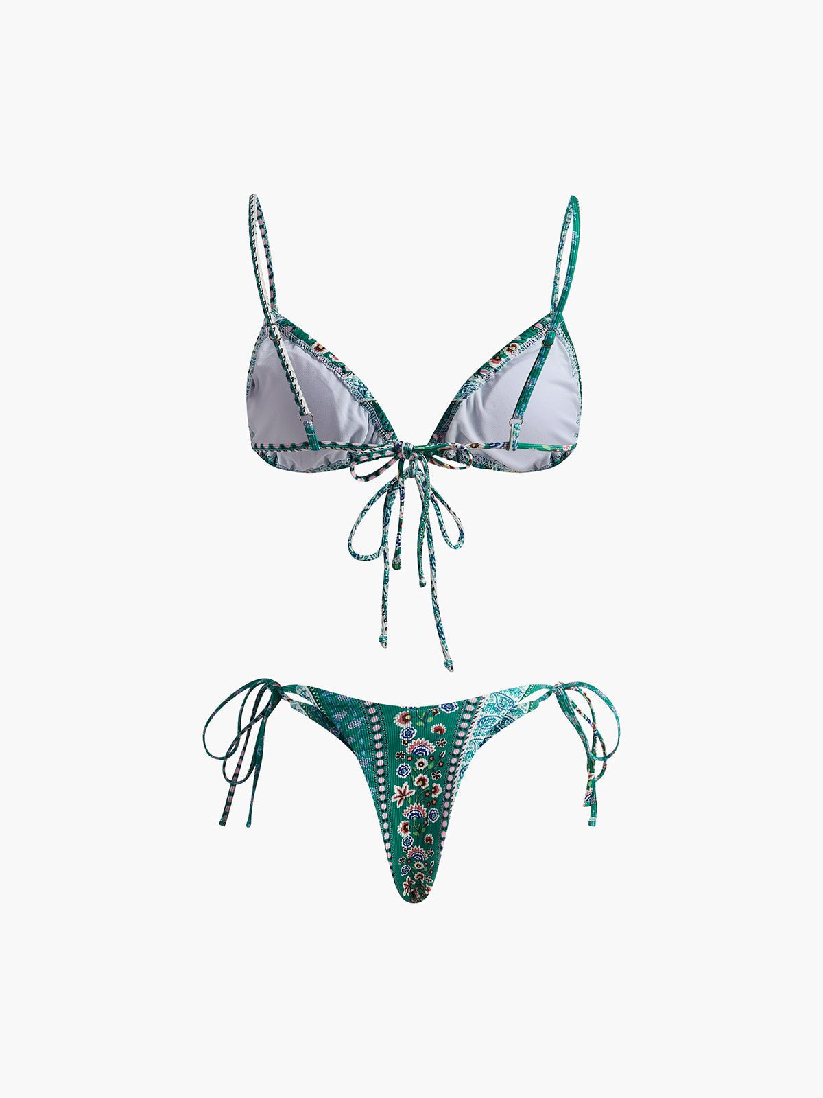 Çiçekli Önden Bağlamalı Bikini Takımı - Phentora