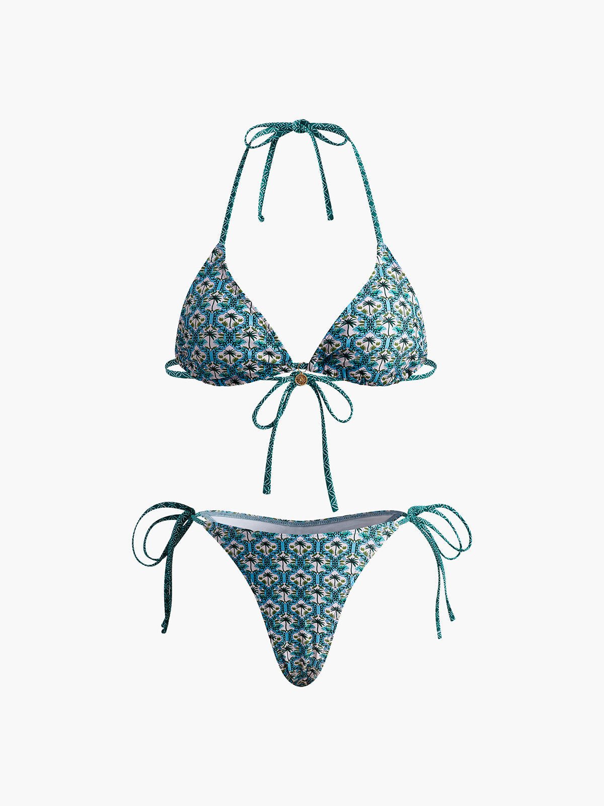 Baskılı Dantelli Bikini Takımı - Phentora