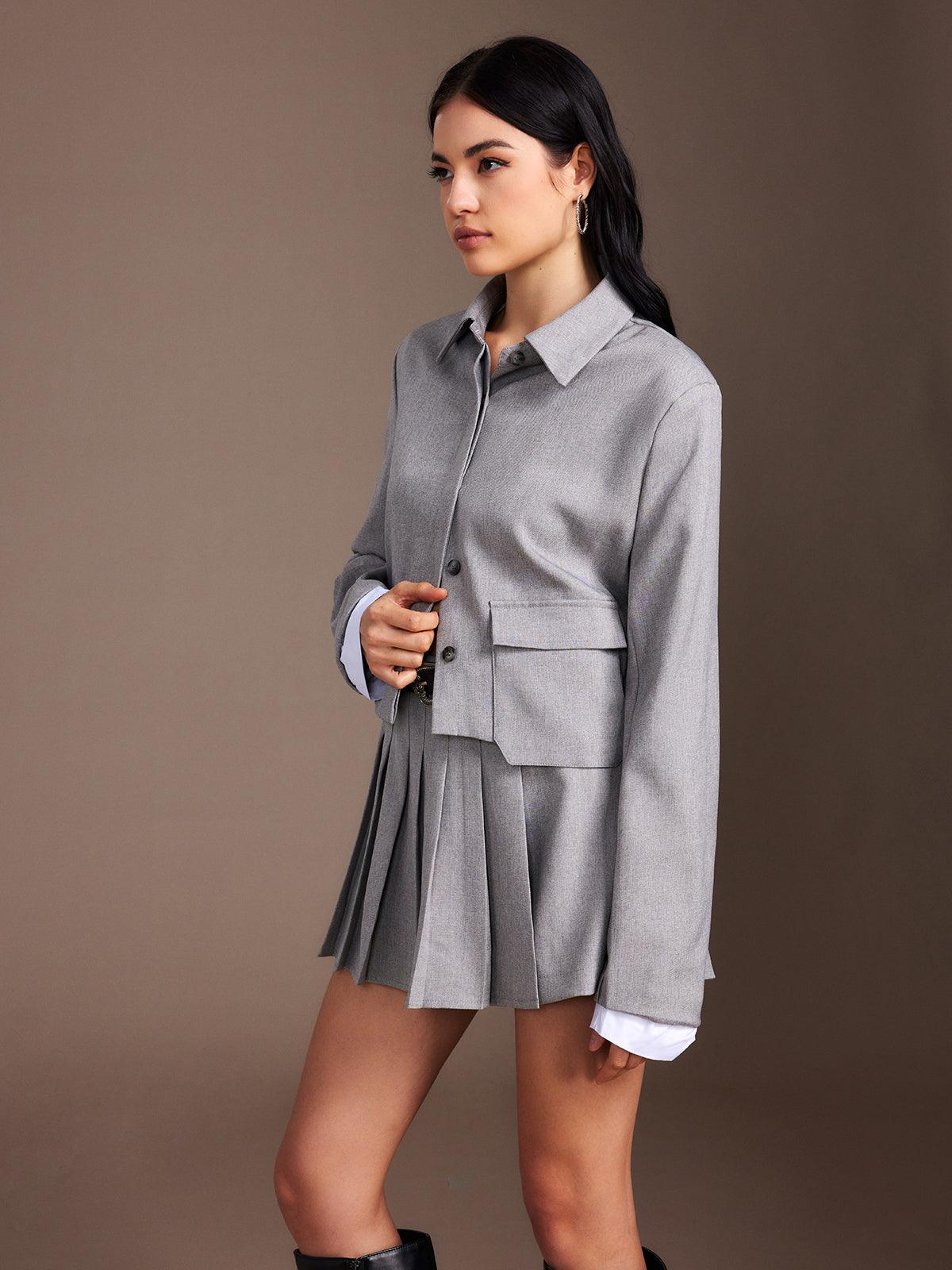 Zarif Gri Blazer - Phentora