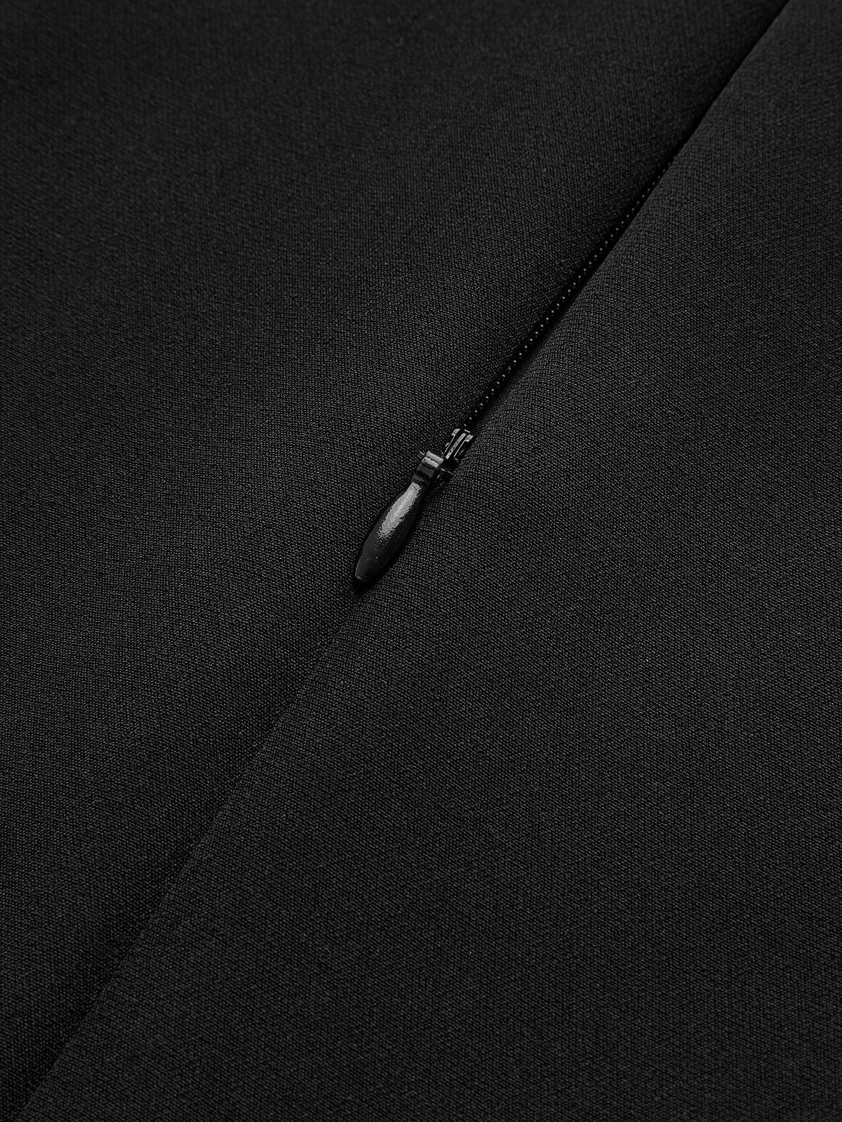Two - Tone Kolsuz Pileli Kısa Elbise - Phentora