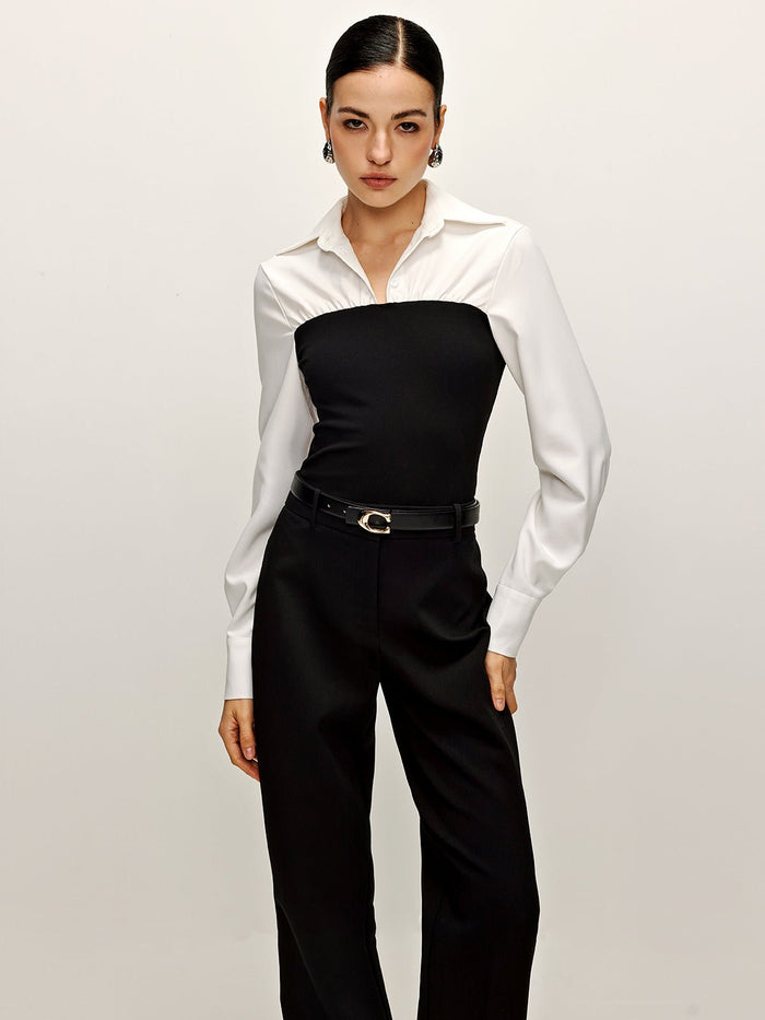 Two Tone Panel Polo Gömlek - Phentora