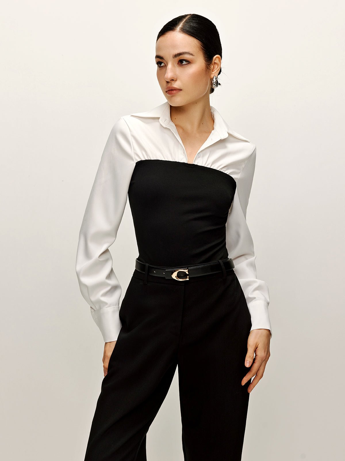 Two Tone Panel Polo Gömlek - Phentora