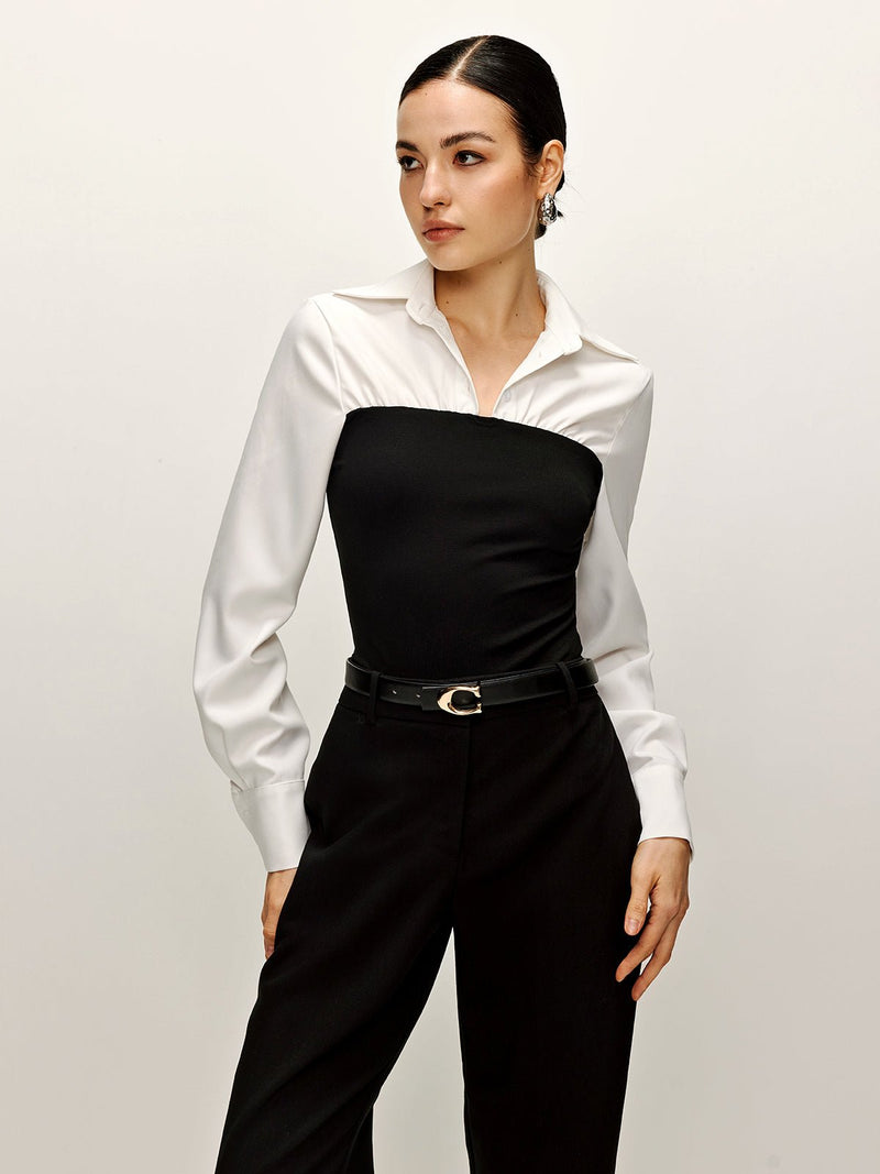 Two Tone Panel Polo Gömlek - Phentora