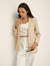 Serene Çizgili Blazer - Phentora
