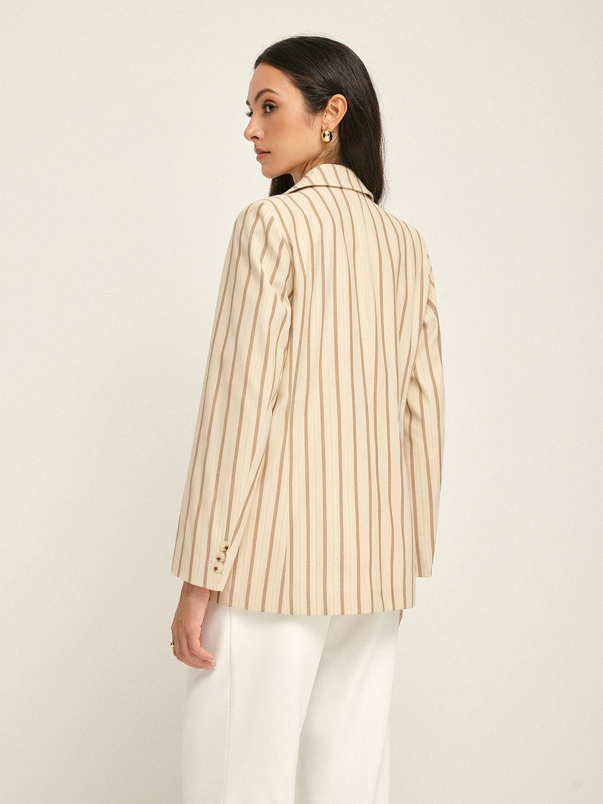 Serene Çizgili Blazer - Phentora