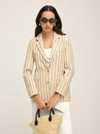 Serene Çizgili Blazer - Phentora