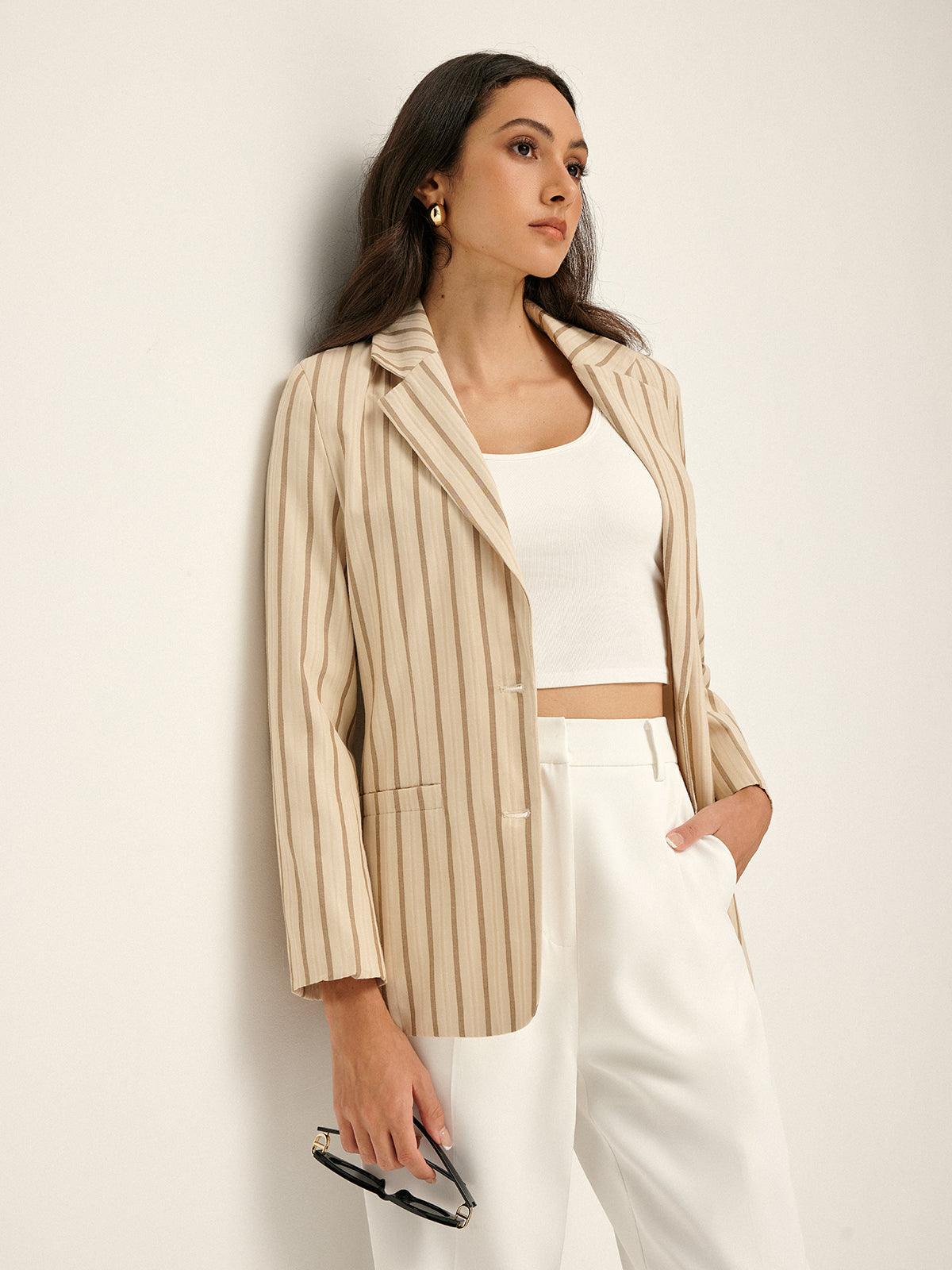 Serene Çizgili Blazer - Phentora
