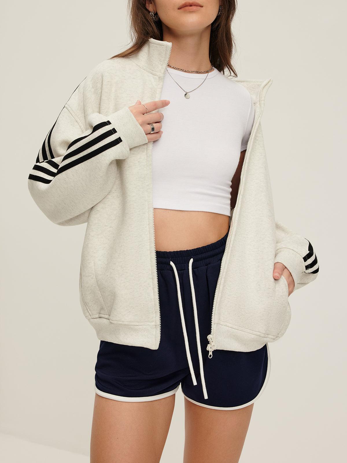 Sportive Striped Hırka - Phentora