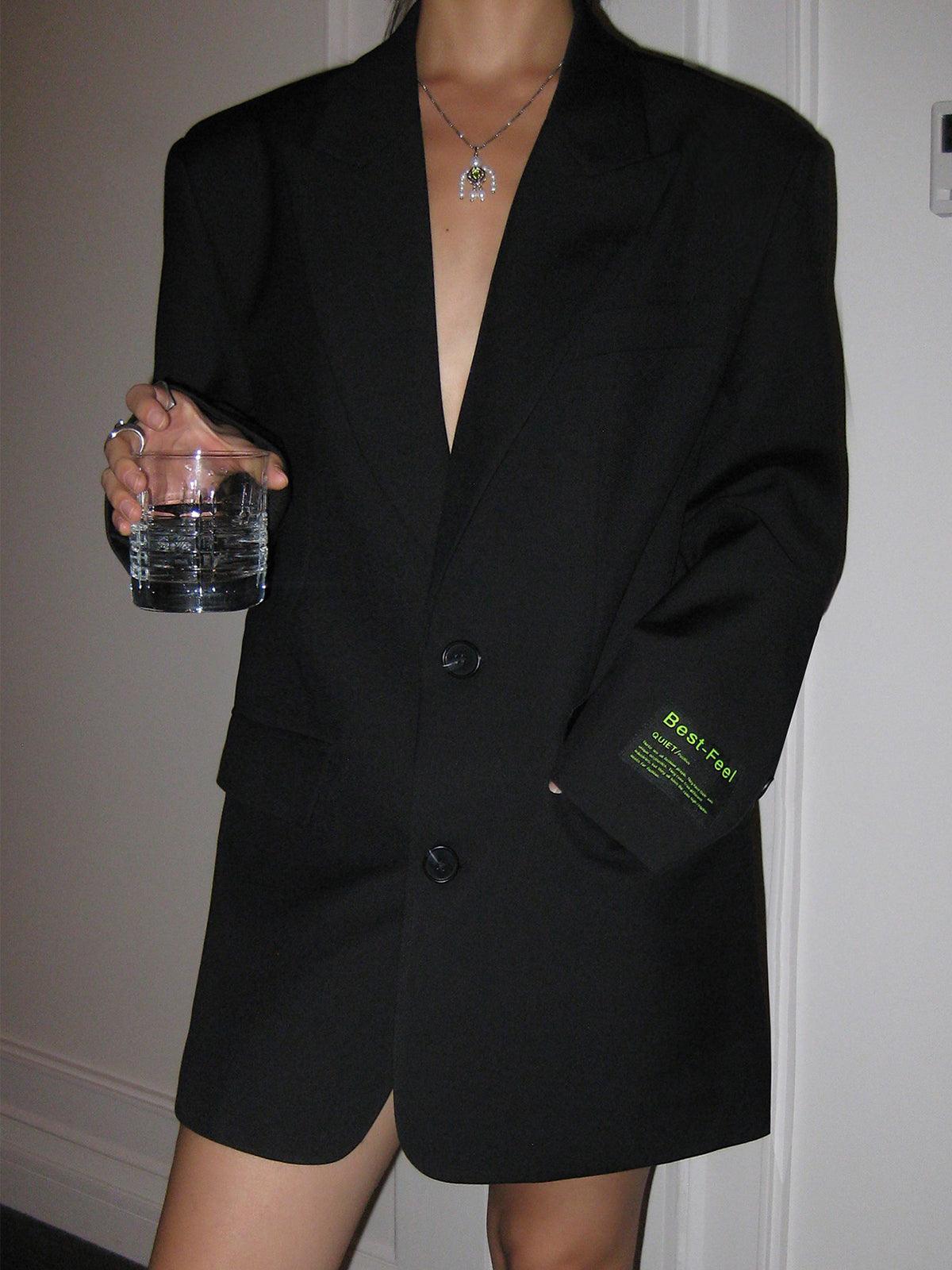 Antrasit Bol Kesim Blazer Ceket - Phentora