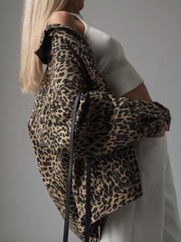 Leopar Desenli Essence Oversize Ceket - Phentora