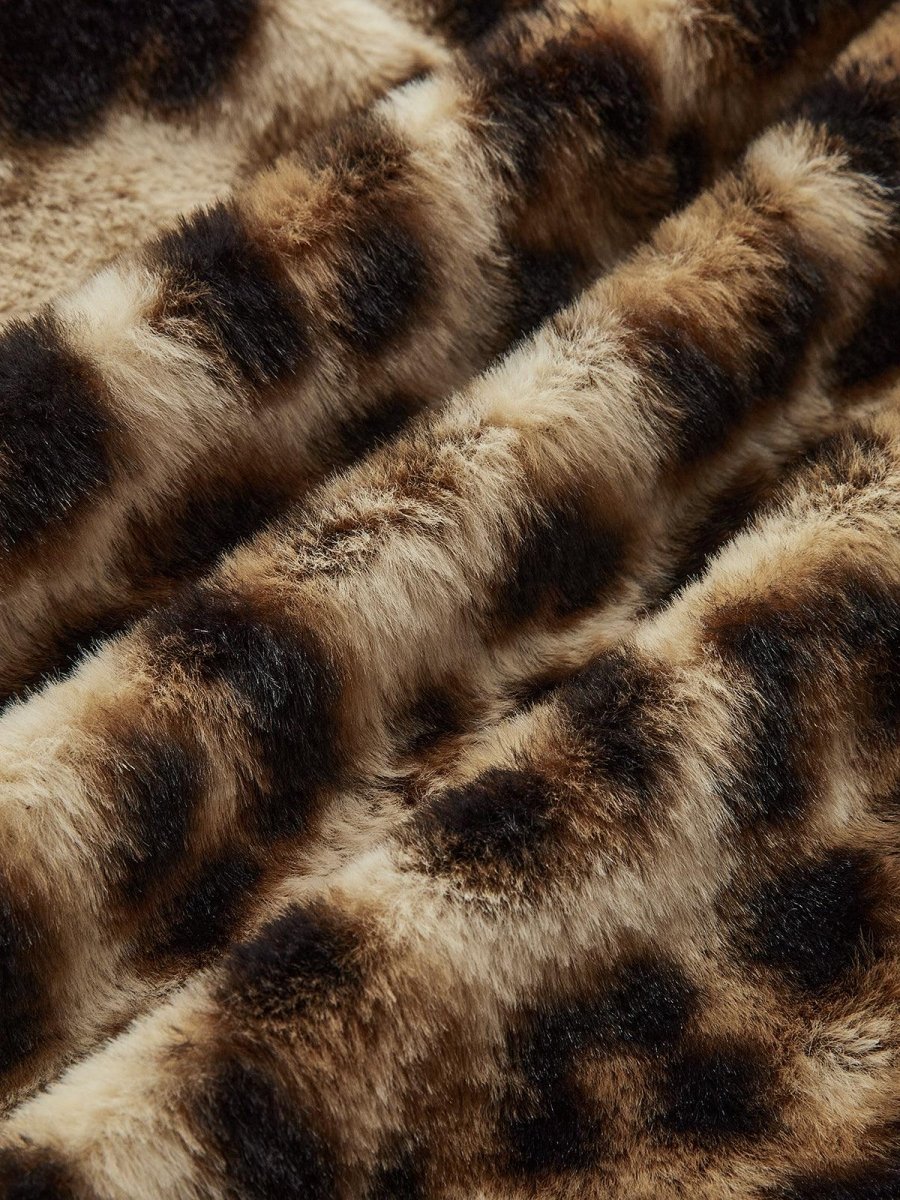Leopar Desenli Faux Kürk - Phentora