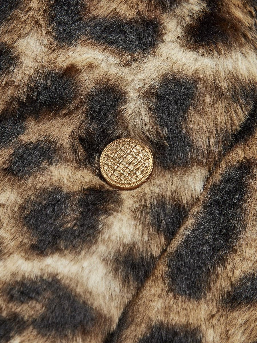 Leopar Desenli Faux Kürk - Phentora