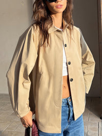 Bej Zarif Crop Ceket - Phentora