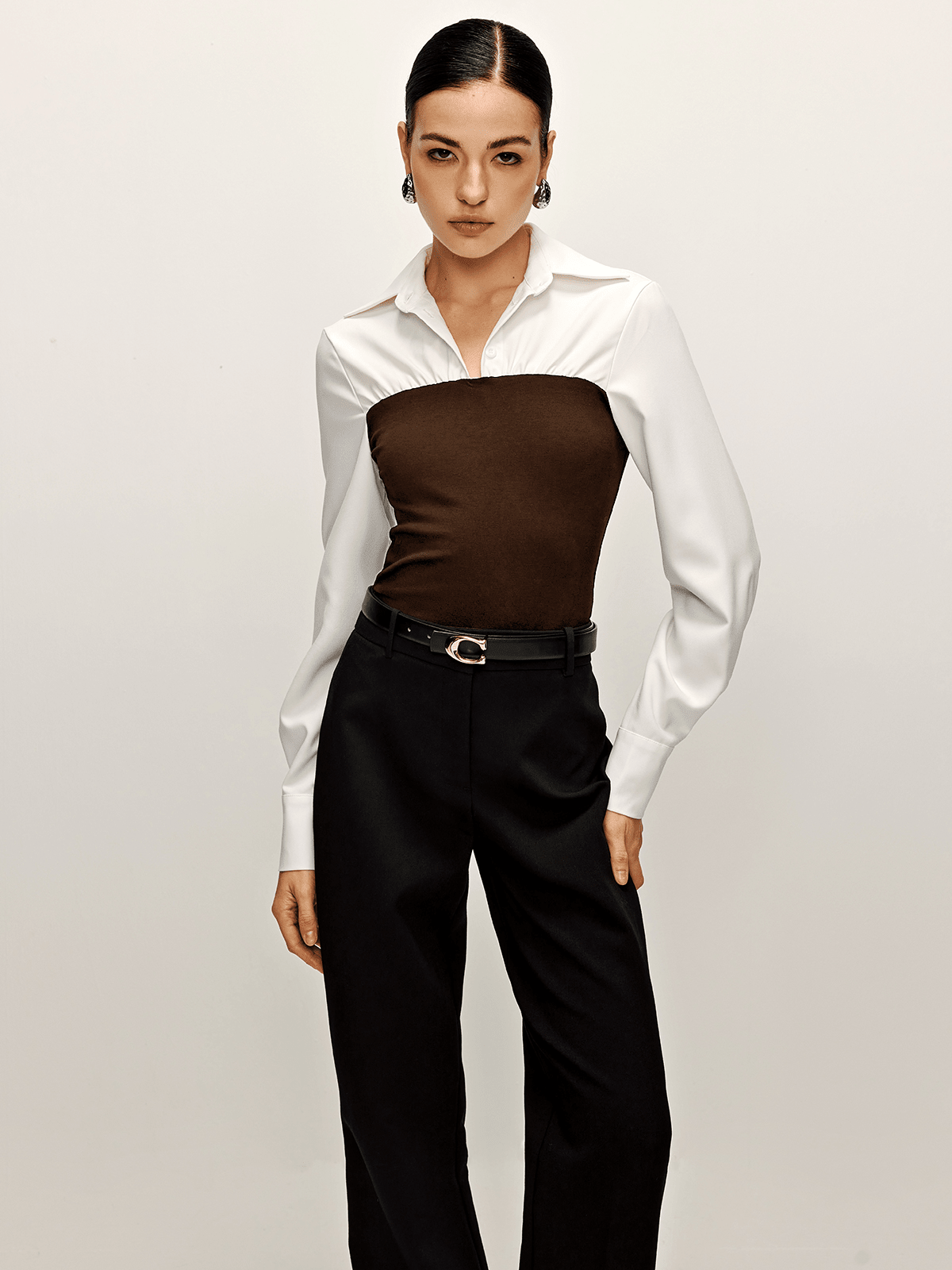 Two Tone Panel Polo Gömlek - Phentora