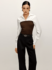 Two Tone Panel Polo Gömlek - Phentora