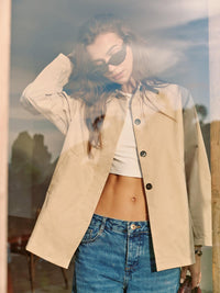 Bej Zarif Crop Ceket - Phentora