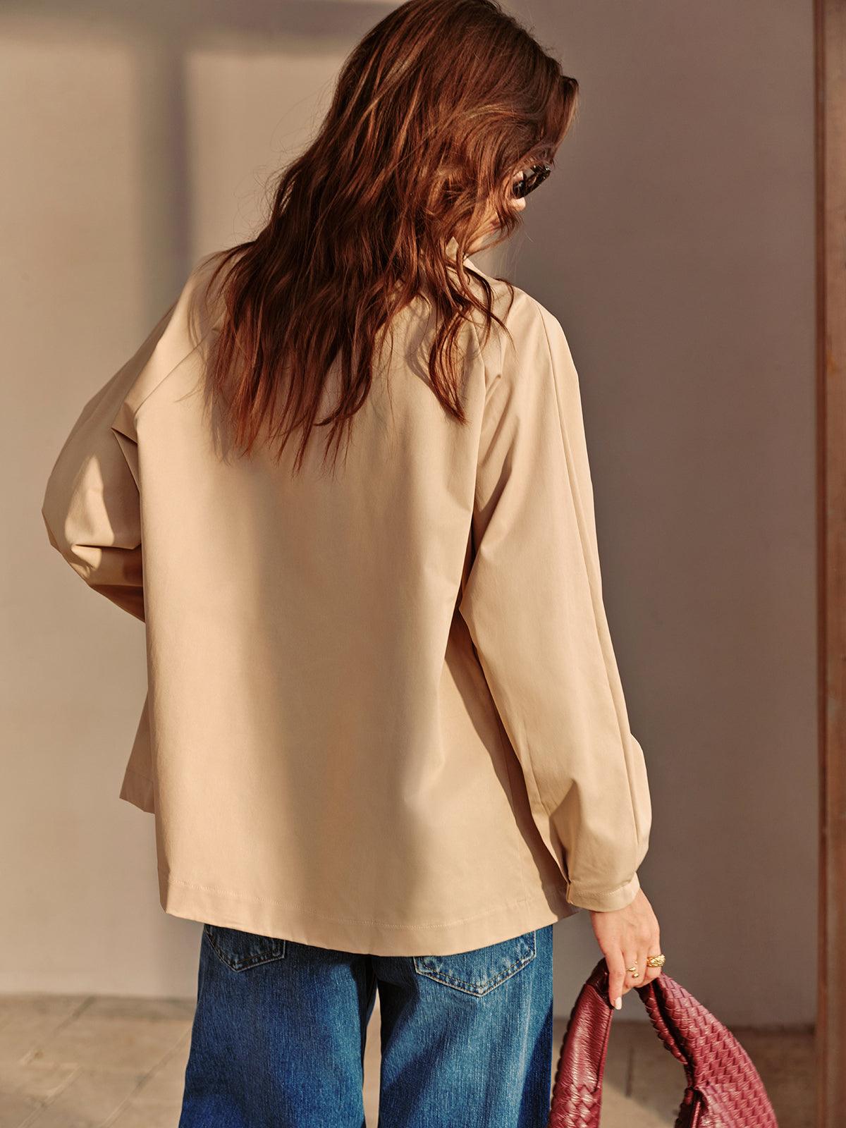 Bej Zarif Crop Ceket - Phentora