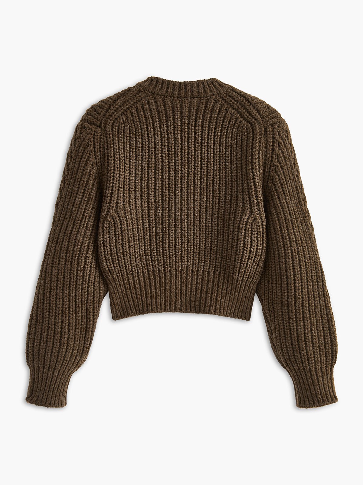 Yuvarlak Yaka Metal Detaylı Crop Hırka - Phentora