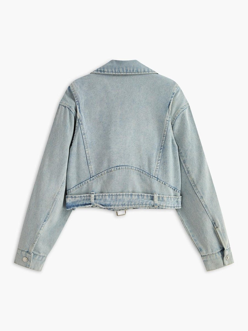 Açık Mavi Bol Kesim Denim Ceket - Phentora