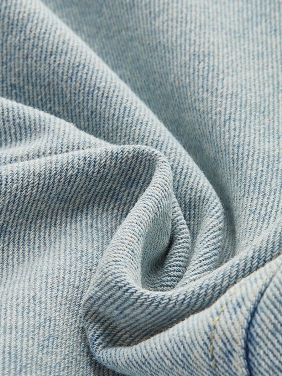 Açık Mavi Bol Kesim Denim Ceket - Phentora