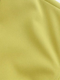 Sarı - Kireç Tonlu İnce Kemer Detaylı Blazer Ceket - Phentora