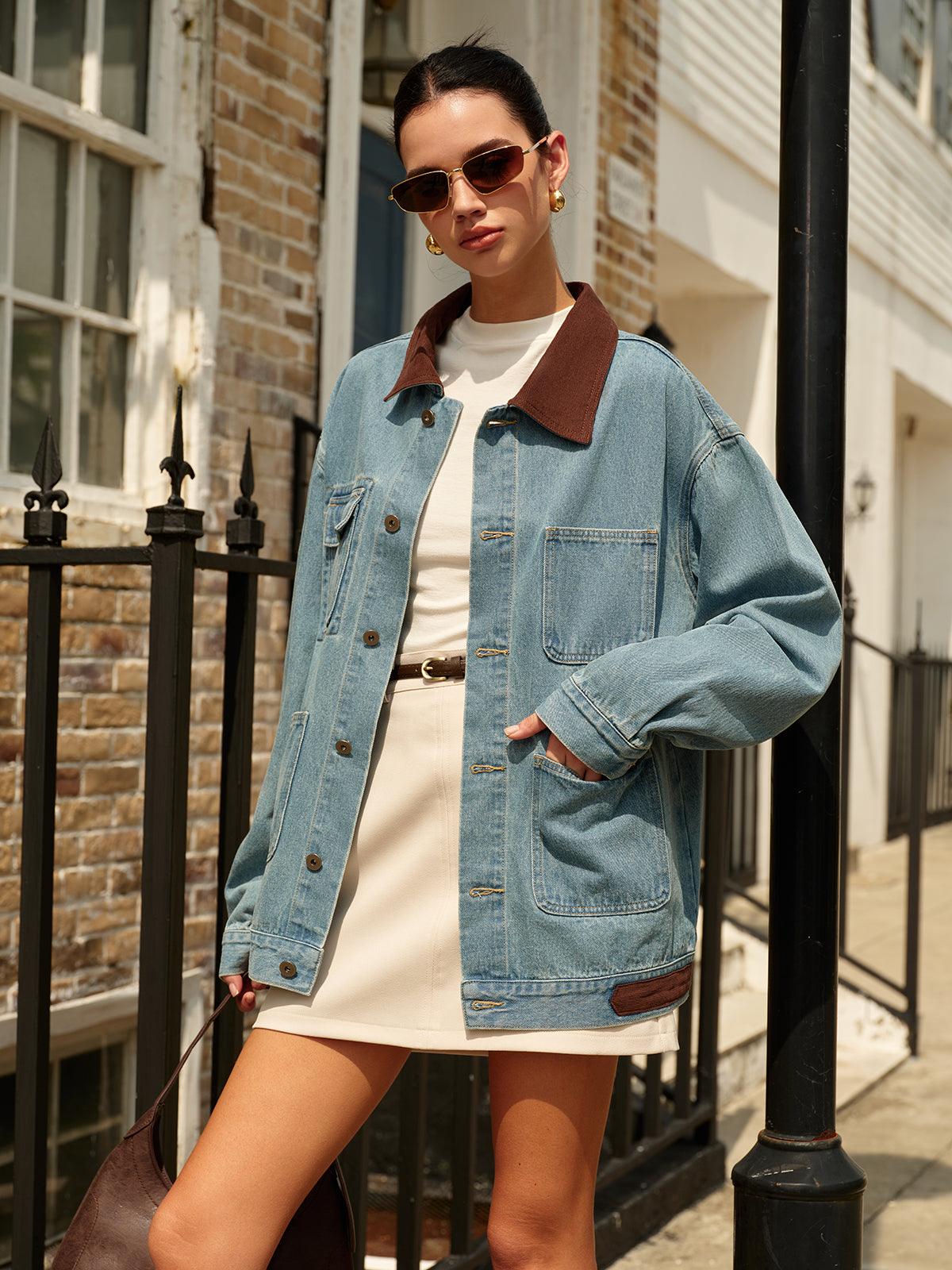Rustic Charm Denim Ceket - Phentora
