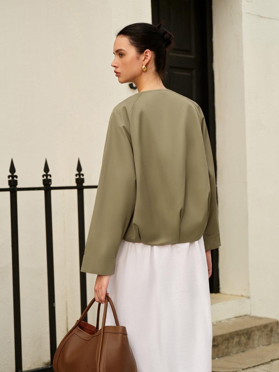 Olive Breeze Lightweight Ceket - Phentora