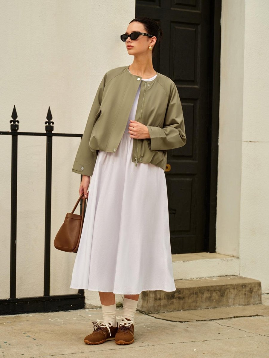 Olive Breeze Lightweight Ceket - Phentora