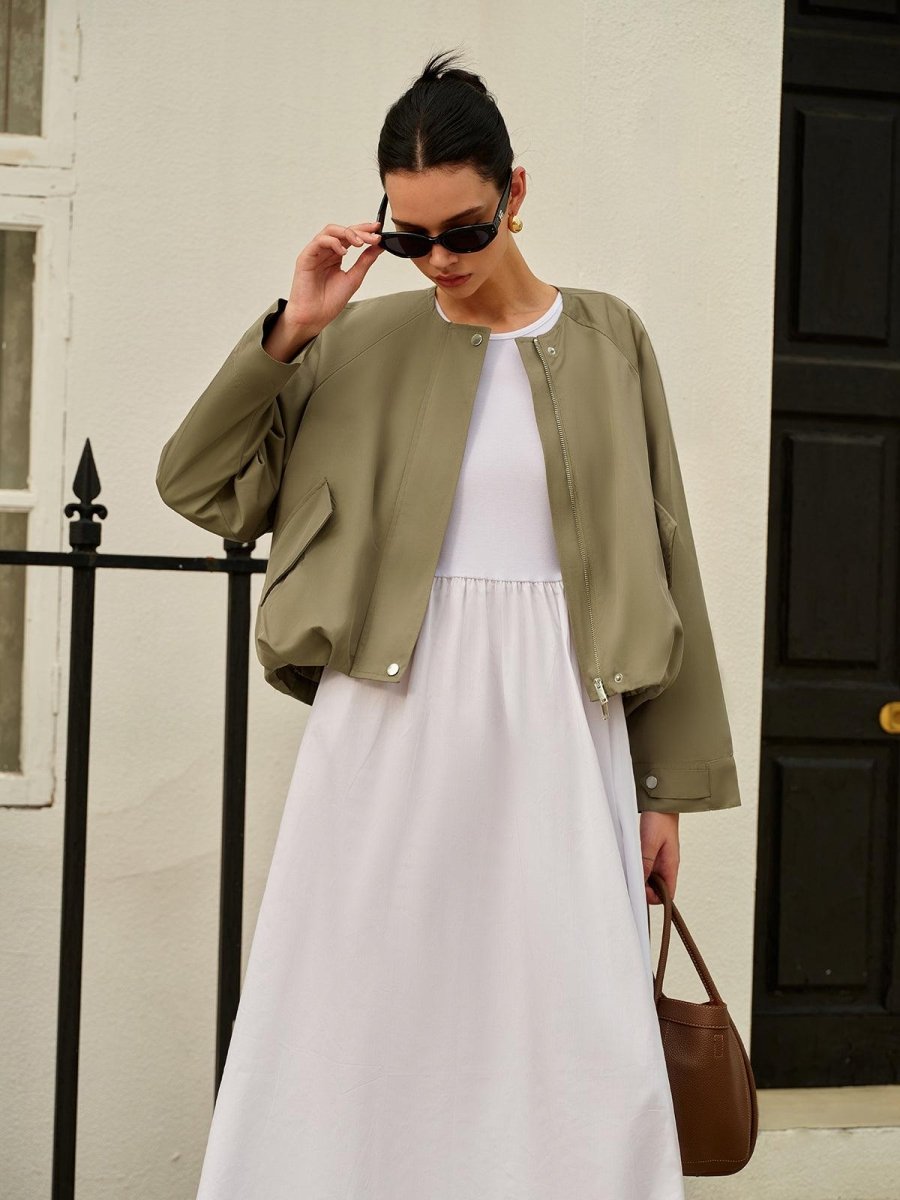 Olive Breeze Lightweight Ceket - Phentora