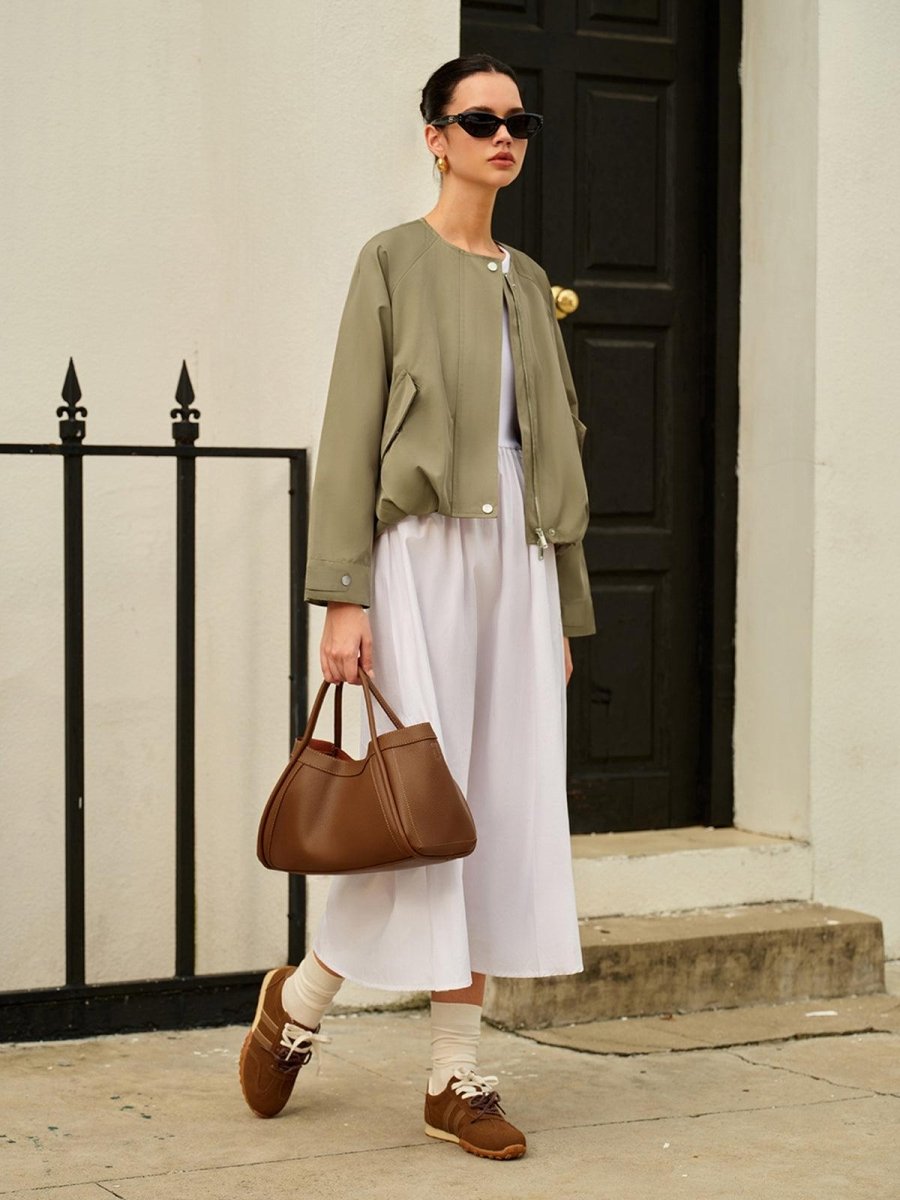 Olive Breeze Lightweight Ceket - Phentora