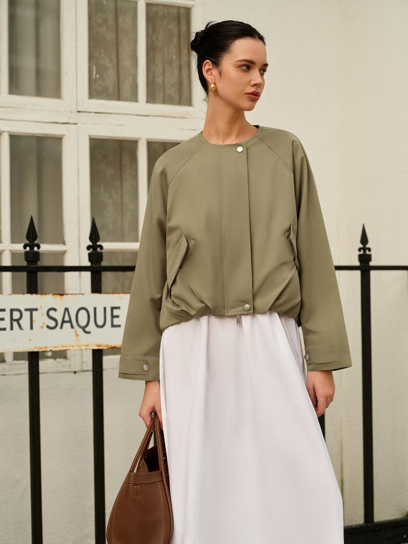 Olive Breeze Lightweight Ceket - Phentora