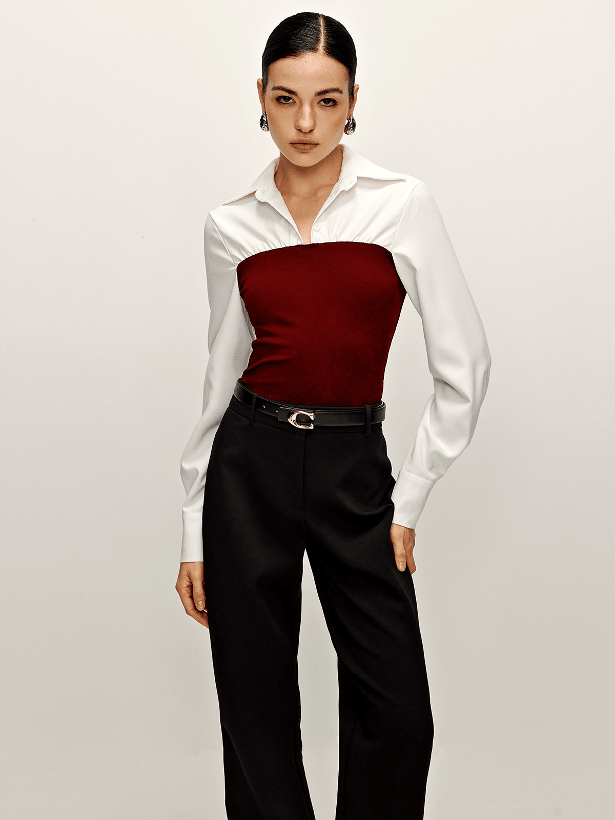 Two Tone Panel Polo Gömlek - Phentora